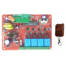 Robosoft Labs RF 4 CH Remote Control Based Wireless Home Automation i.e. Lights / Fans On / Off Module