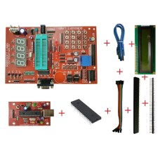 PIC 40PIN Development Board with 16F877A, MAX232 , RTC , AT24C32, ULN2003 IC , LCD & PROGRAMMER