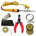 6 in 1 Soldering iron kit with | solder wire | Wire Stripper | Desolder wik | Stand | Flux | Soldering iron